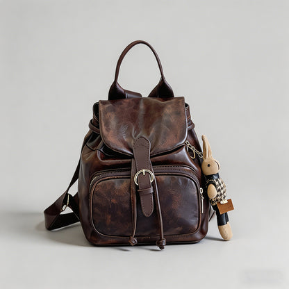 Vintage Faux Leather Drawstrin - Shopdayla Wholesale - #2418