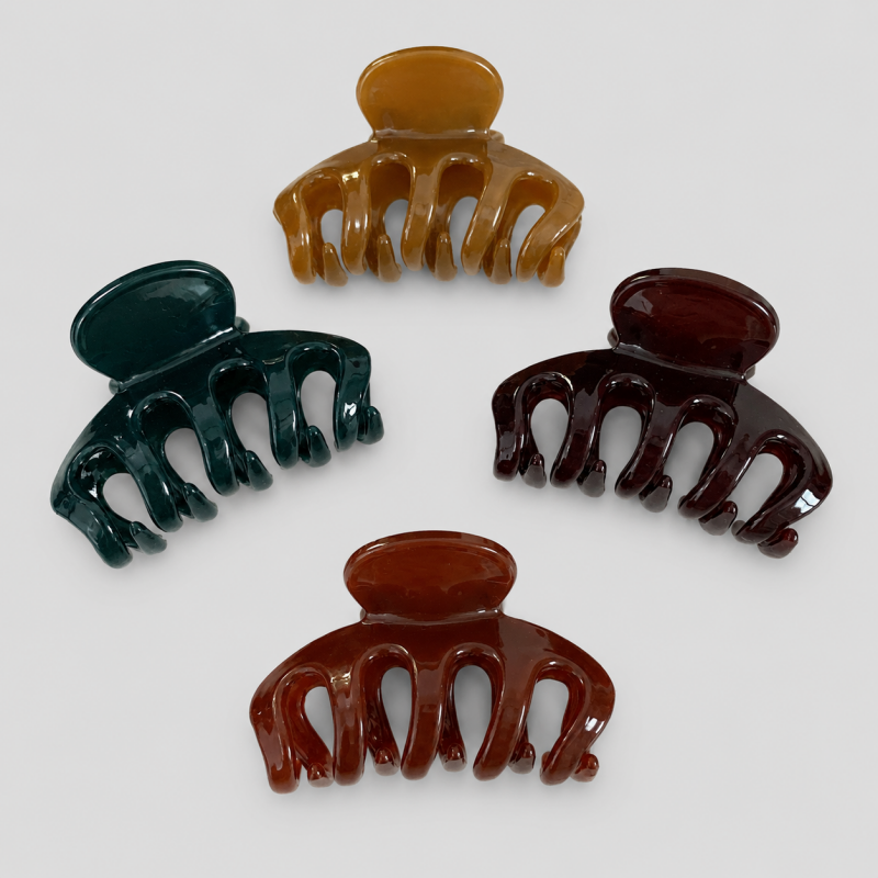 Elegant Caramel Vacation Style Large Hair Claw