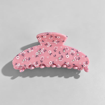 Fresh Floral Pattern Claw Clip