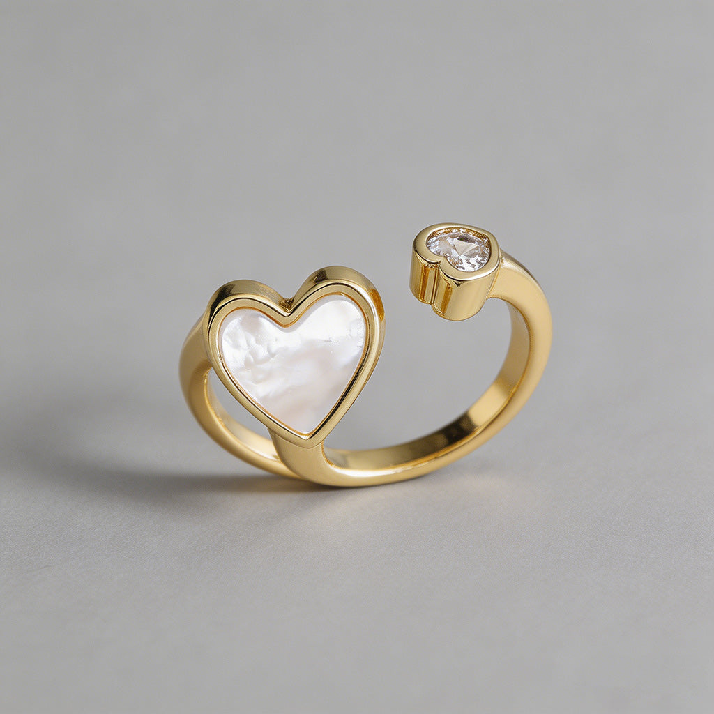 Mother of Pearl Open Cuff Ring - Shopdayla Wholesale - #9730