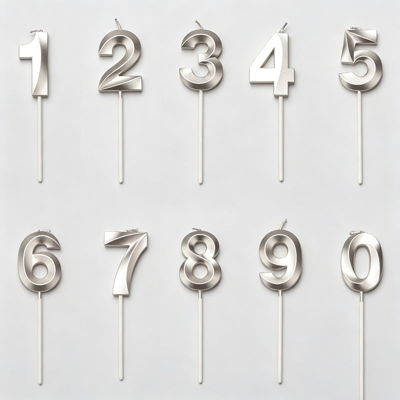 Metallic Finish Number Birthda - Shopdayla Wholesale - #9778