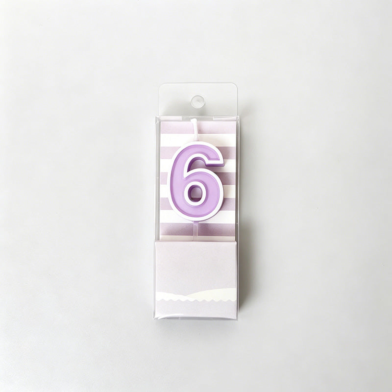 0-9 Pastel Candy-Colored Number Birthday Candles