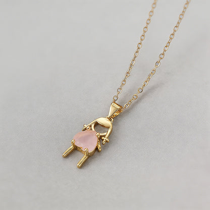 Cute Boy & Girl Gemstone Penda - Shopdayla Wholesale - #7090