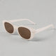 Milky White Frame / Brown Lens / One Size