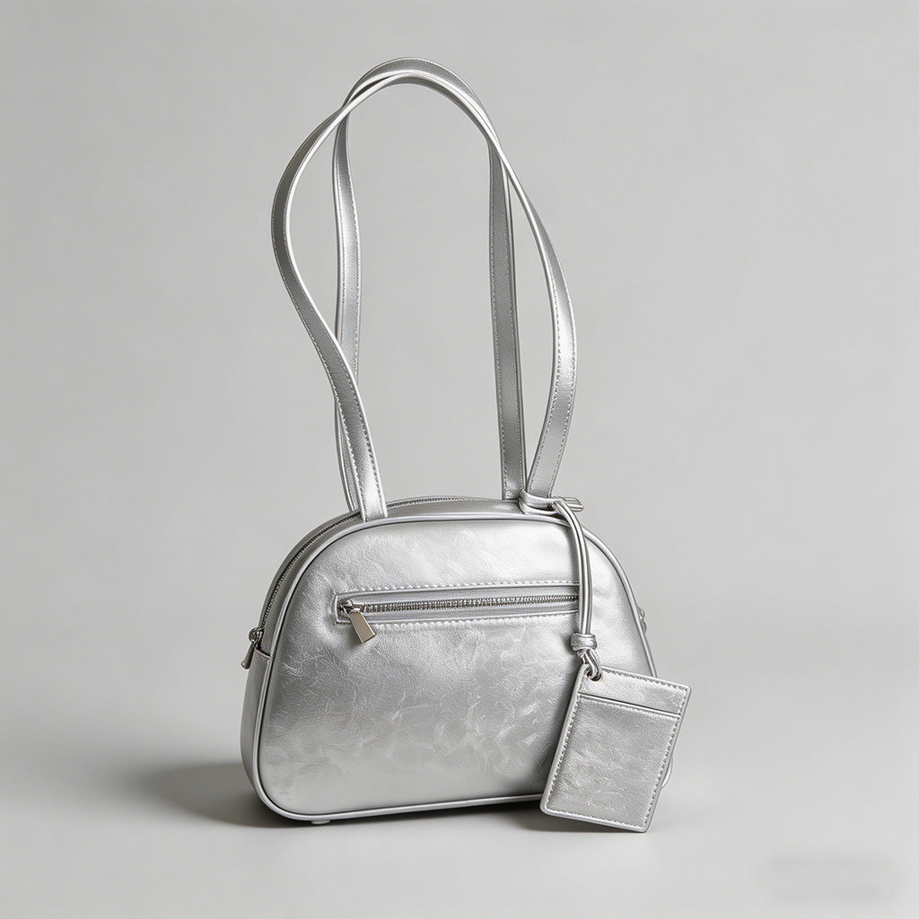 Metallic Silver Shoulder Bag - Shopdayla Wholesale - #8034