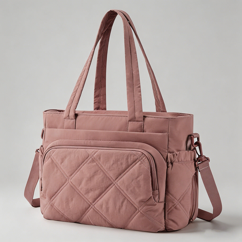 Quilted Multi-Pocket Tote Bag - Shopdayla Wholesale - #5570