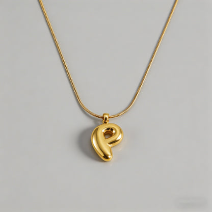 3D Bubble Letter Initial Neckl - Shopdayla Wholesale - #7778