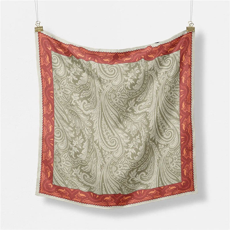 Vintage Paisley Print Square S - Shopdayla Wholesale - #8258