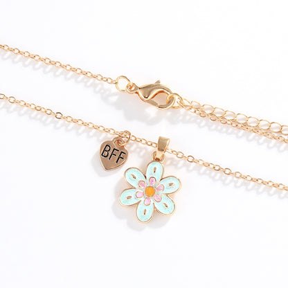 Flower Pendant BFF Friendship - Shopdayla Wholesale - #0098