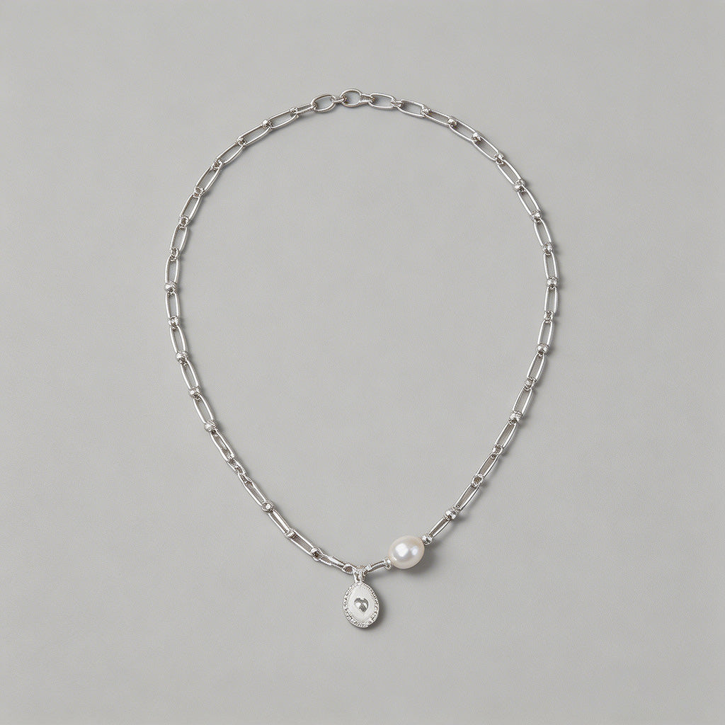 Silver Bead & Pearl Heart Char - Shopdayla Wholesale - #7314