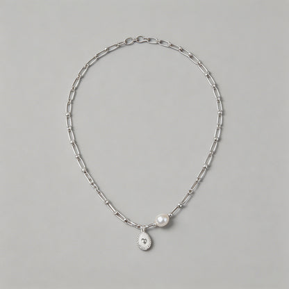 Silver Bead & Pearl Heart Char - Shopdayla Wholesale - #7314