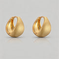 Brushed Dome Hoop Earrings - Shopdayla Wholesale - #1138