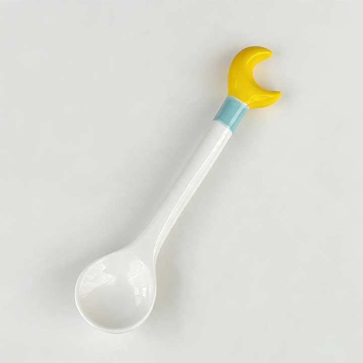 Lovely Christmas Ceramic Spoon with Star Moon
