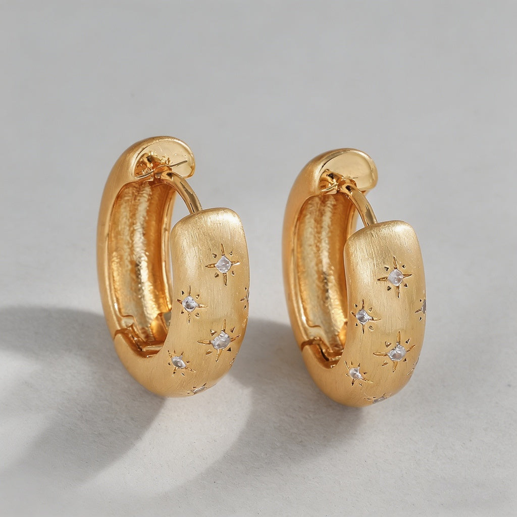 Vintage Starburst Zircon 18K G - Shopdayla Wholesale - #7730