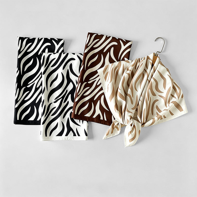 Animal‑Stripe Print Large Squa - Shopdayla Wholesale - #0578