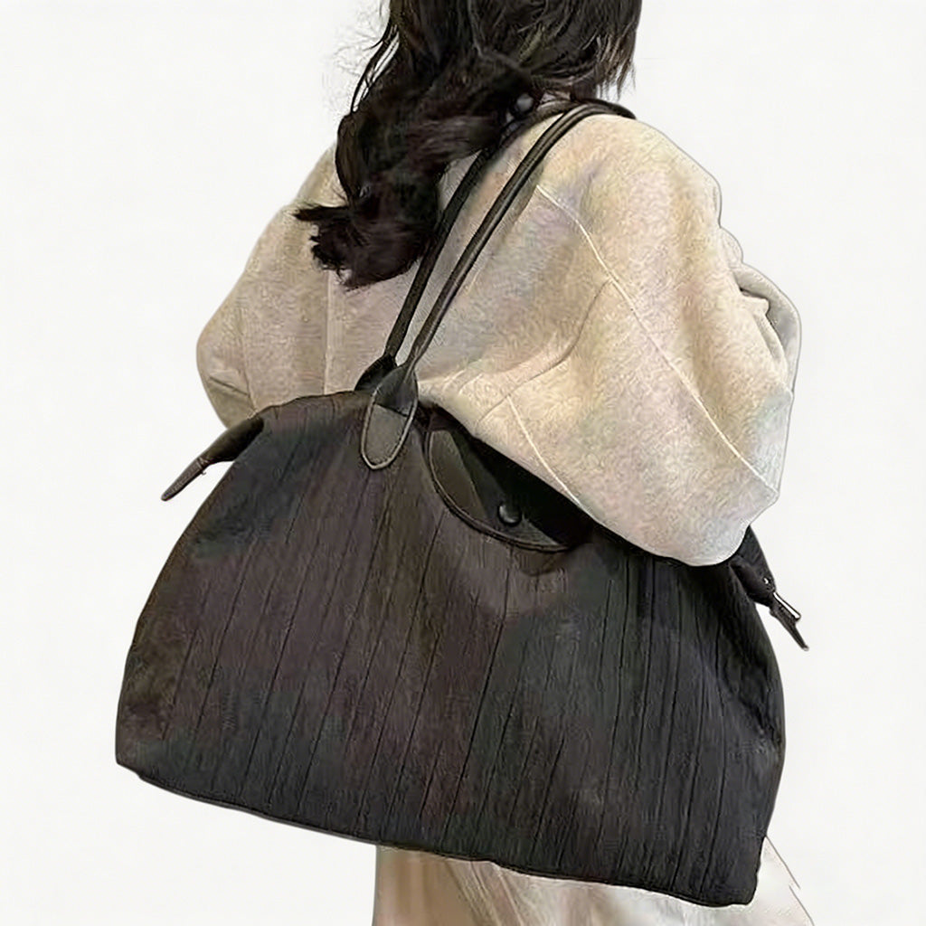 Everyday Pleated Boston Bag - Shopdayla Wholesale - #2642