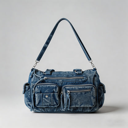 Vintage Washed Denim Multi-poc - Shopdayla Wholesale - #9602
