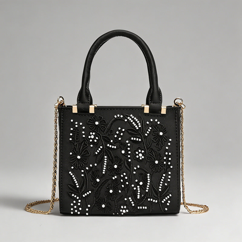 Pearl-Embellished Evening Bag - Shopdayla Wholesale - #1522