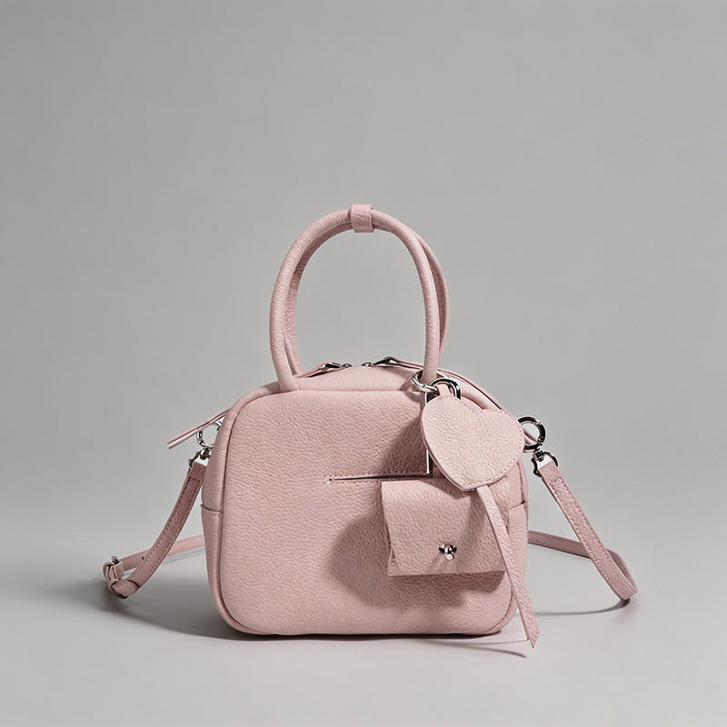 Boston-Style Mini Leather Bag - Shopdayla Wholesale - #3538