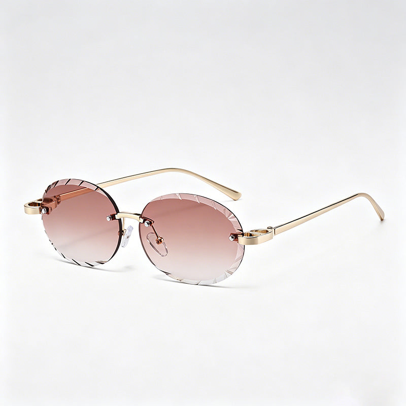 Rimless Cut-Lens Sunglasses - Shopdayla Wholesale - #5522