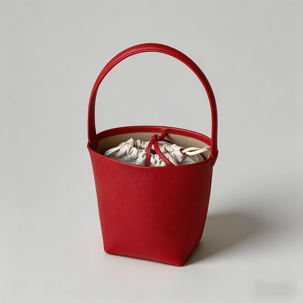 Minimalist Pebbled Leather Buc - Shopdayla Wholesale - #1106