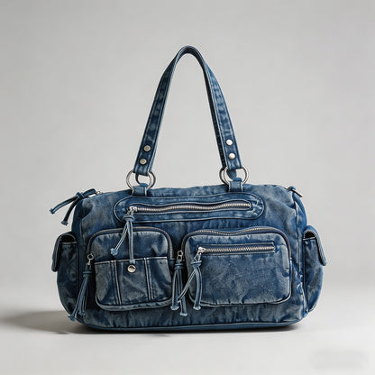 Vintage Washed Denim Multi-poc - Shopdayla Wholesale - #2370