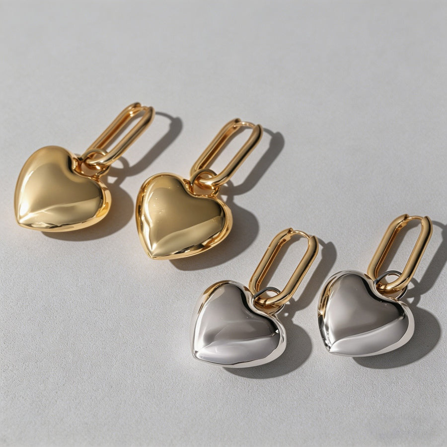 Luxury 3D Puffy Heart Dangle E - Shopdayla Wholesale - #4114