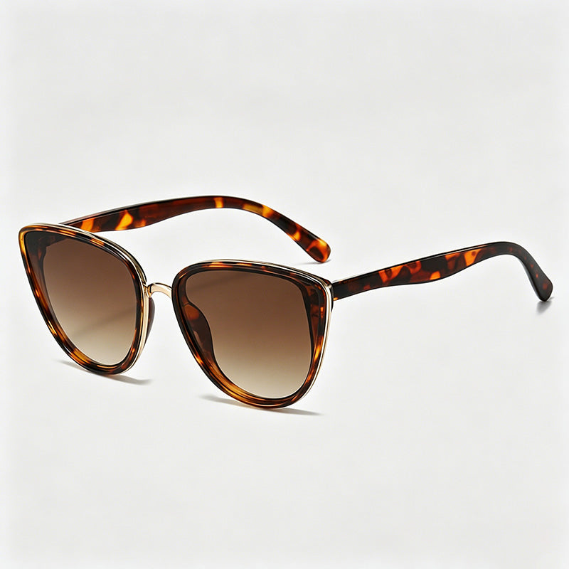 Cat Eye Gold Trim Sunglasses - Shopdayla Wholesale - #7170