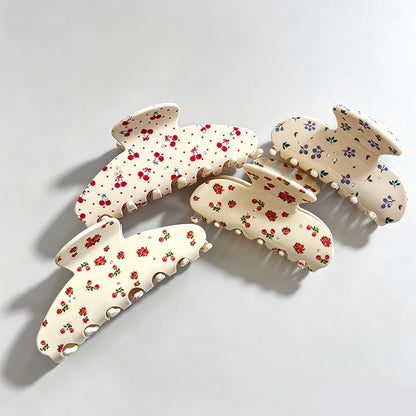 Floral Pattern Claw Clip