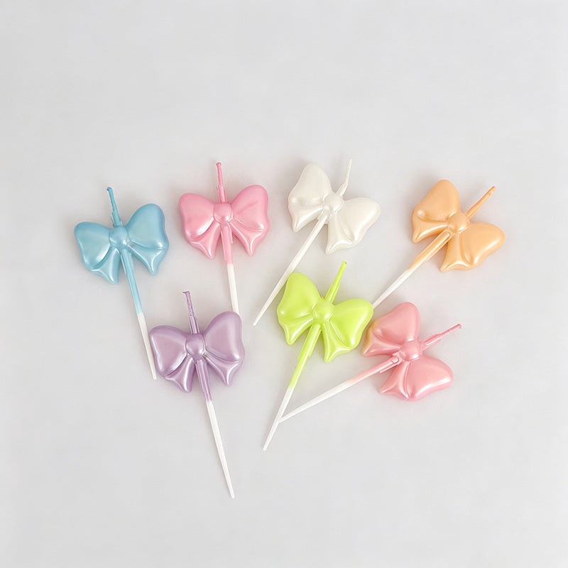 Bow Shaped Birthday Candles (5 - Shopdayla Wholesale - #9330