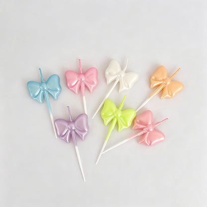 Bow Shaped Birthday Candles (5 - Shopdayla Wholesale - #9330