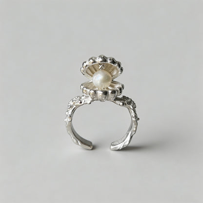 Vintage Shell Pearl Open Ring - Shopdayla Wholesale - #2098
