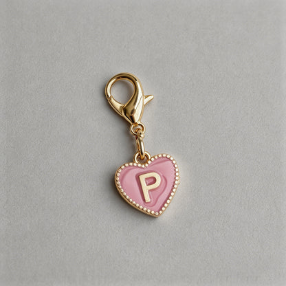Heart Initial Keychain Charm - Shopdayla Wholesale - #1954