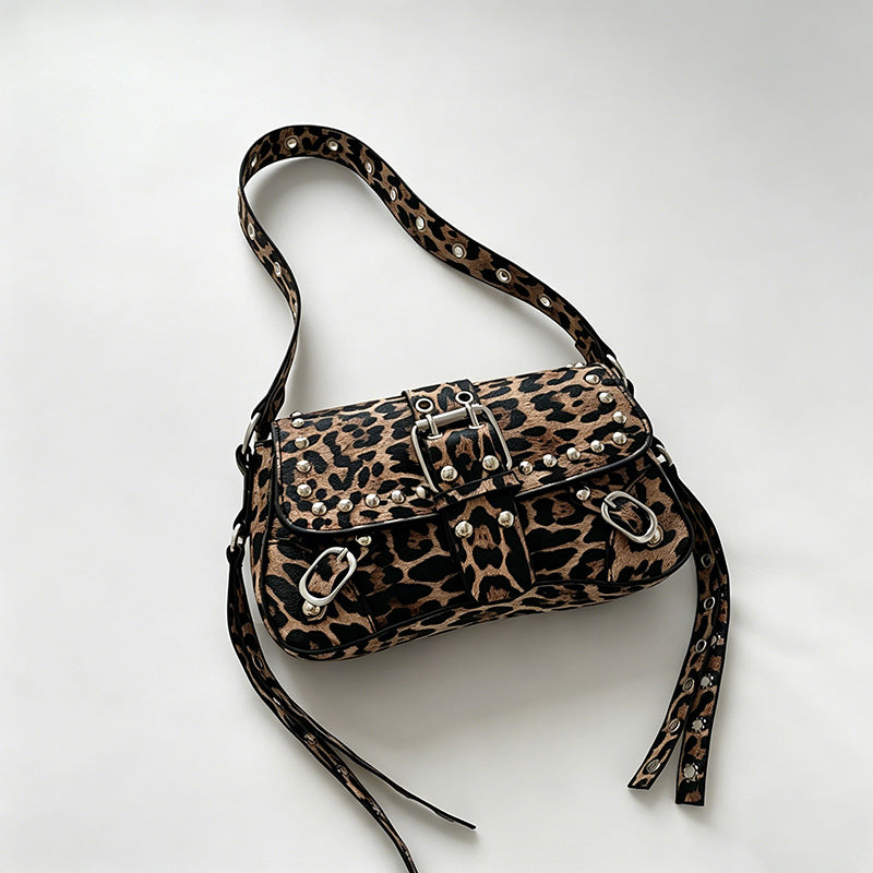 Studded Moto-Style Crossbody B - Shopdayla Wholesale - #0994