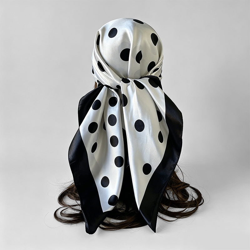 Classic Polka‑Dot Satin Square - Shopdayla Wholesale - #5634