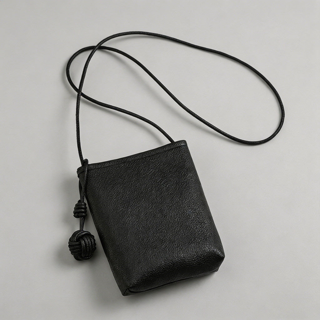 Minimalist Pebbled Leather Bag - Shopdayla Wholesale - #7970