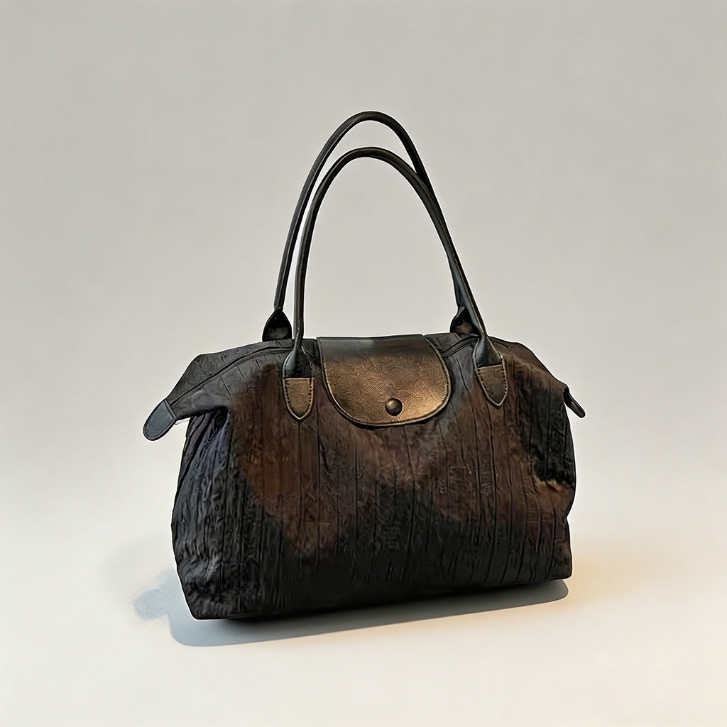 Everyday Pleated Boston Bag - Shopdayla Wholesale - #1570