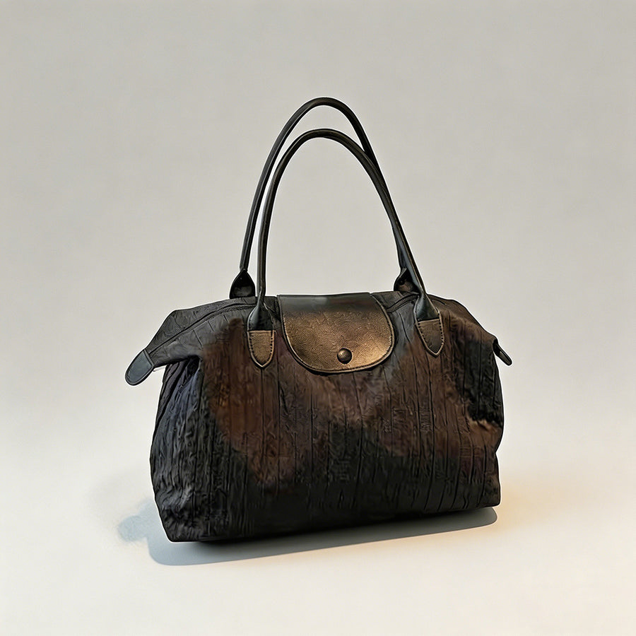 Everyday Pleated Boston Bag - Shopdayla Wholesale - #1570