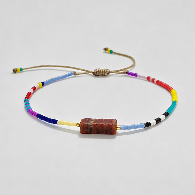 Boho Natural Stone Beaded Brac - Shopdayla Wholesale - #3778