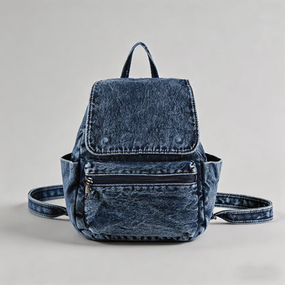 Washed Denim Backpack - Shopdayla Wholesale - #4146