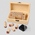 Wooden Alphabet & Number Stamp - Shopdayla Wholesale - #0082
