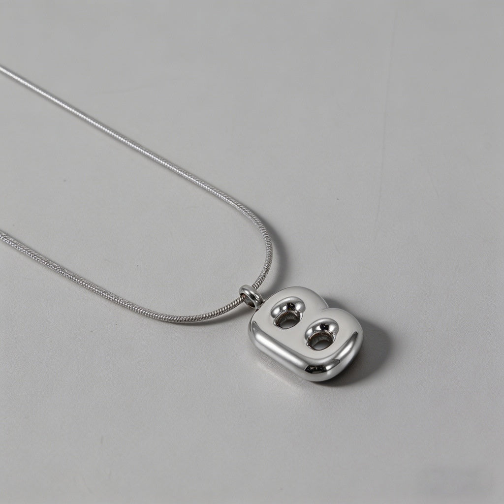 3D Bubble Letter Initial Neckl - Shopdayla Wholesale - #1442