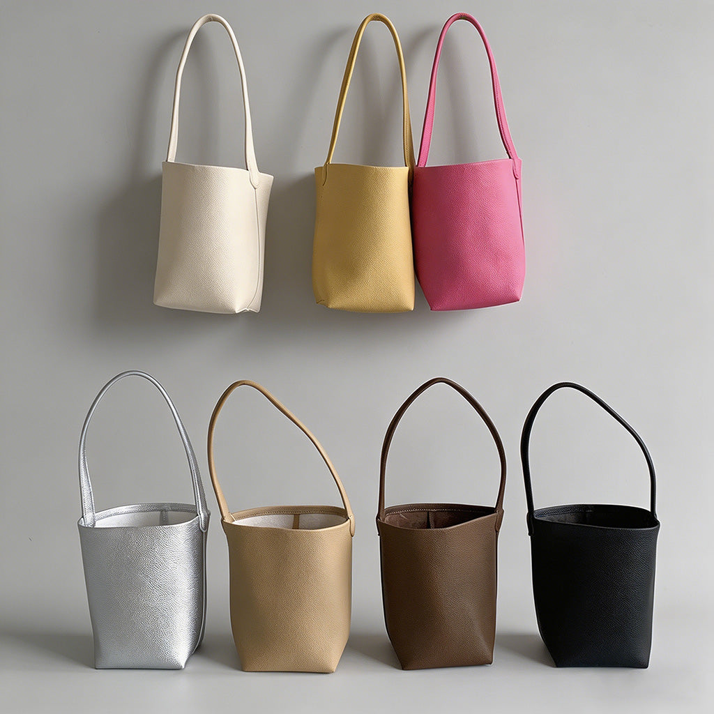 Minimalist Pebbled Leather Buc - Shopdayla Wholesale - #4498