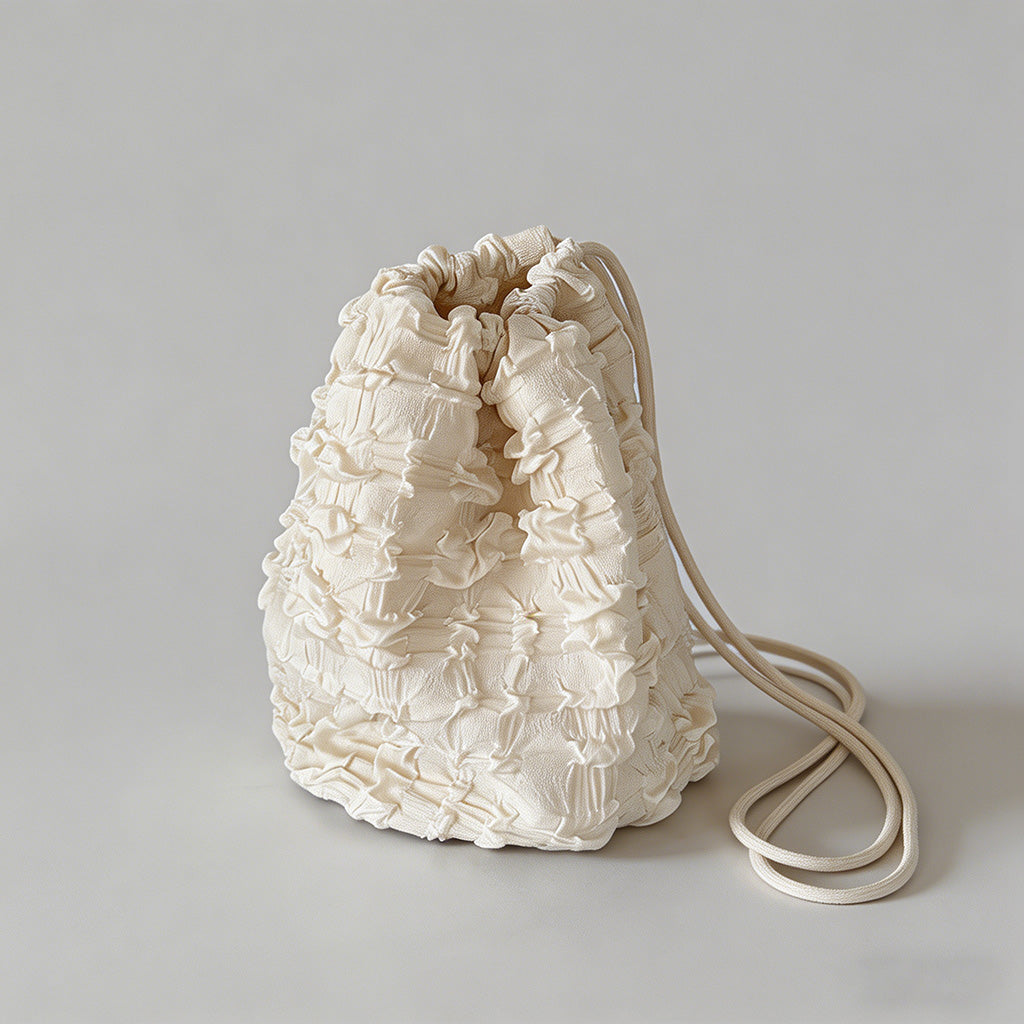 3D Textured Ruched Drawstring - Shopdayla Wholesale - #7618