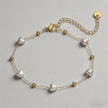 Baroque Pearl Dainty Gold Brac - Shopdayla Wholesale - #6642