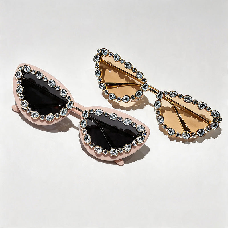 Crystal-Embellished Cat Eye Su - Shopdayla Wholesale - #2146