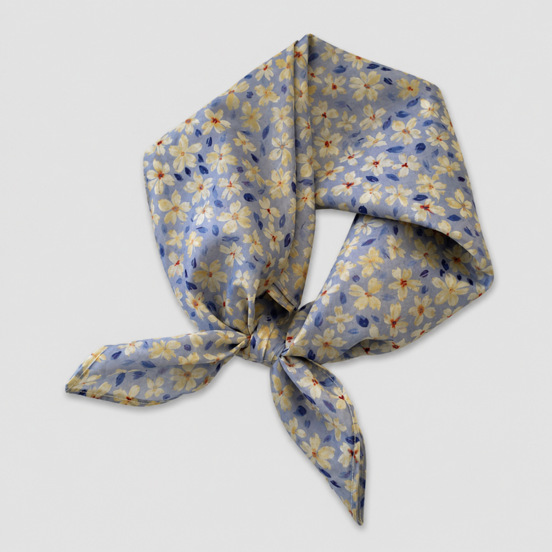 Floral Cotton Square Scarf Hea - Shopdayla Wholesale - #5698