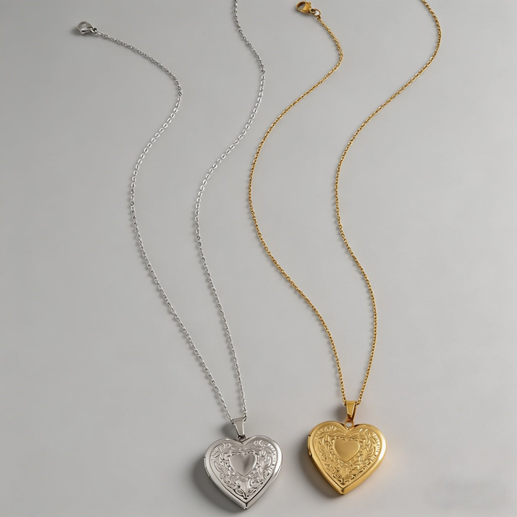 Heart Locket Photo Frame Stain - Shopdayla Wholesale - #4706