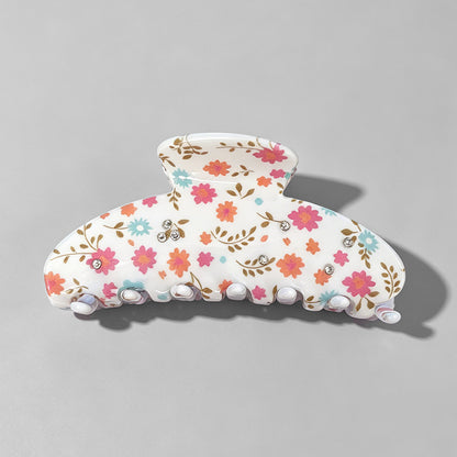 Fresh Floral Pattern Claw Clip