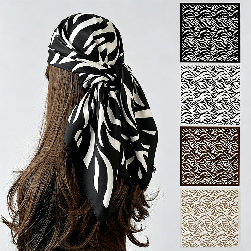 Animal‑Stripe Print Large Squa - Shopdayla Wholesale - #7810
